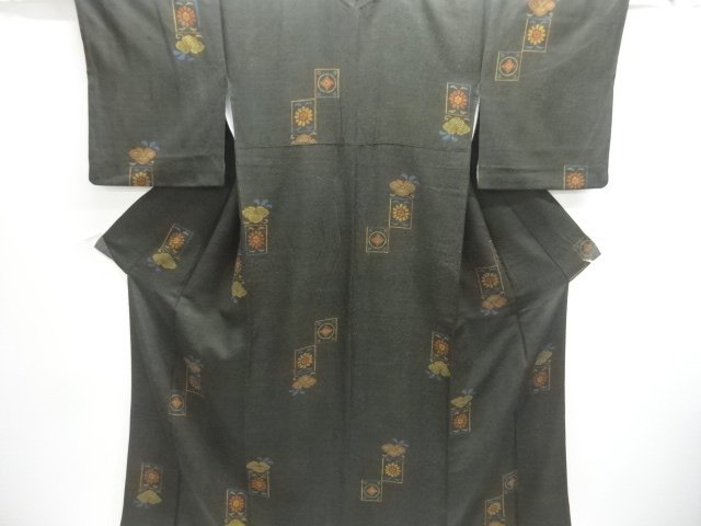 JAPANESE KIMONO / KOMON / CAMELLIA & KIKU